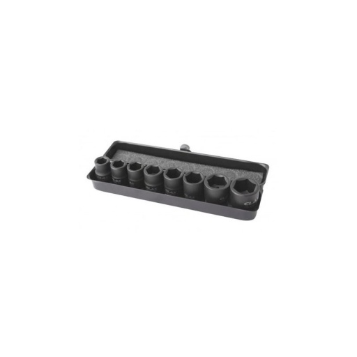 Coffret 8 douilles choc 10-19mm 3/8