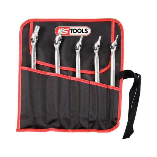 Jeu de clés à embouts articulés torx - en trousse