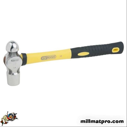 Marteau anglais INOX, manche en fibre, 680g