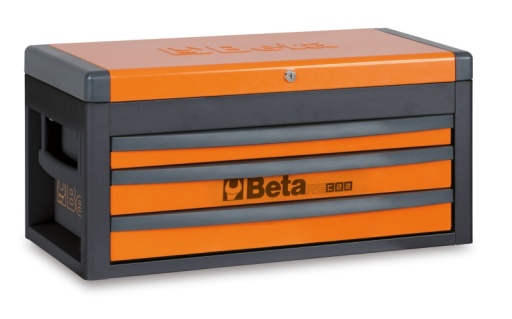 Coffre à outils portable avec 3 tiroirs orange