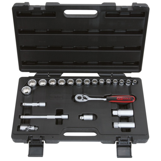 Coffret de douilles et accessoires ULTIMATE 3/8'' 12 pans, 22 pièces