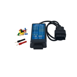 Identificateur de signal de protocole de prise de diagnostic embarqué et boîtier de dérivation conçus pour être utilisés en série avec un équipement de diagnostic ODBII. Le Laser 8611 permet au technicien de tester les données du signal à l'aide d'un oscilloscope ou d'un multimètre tout en accédant aux données de diagnostic embarqué du véhicule à l'aide de la prise OBD 16 broches du boîtier de dérivation. Le boîtier de dérivation comporte également un affichage numérique qui permet à l'utilisateur de passer d'une broche à l'autre et d'identifier les broches sous tension ou à la terre, ainsi que le type de tension transportée.

Compatible avec les systèmes 12 et 24 volts. Se branche directement sur la prise OBD du véhicule.
Peut être utilisé avec les sondes de multimètre et les sondes de type banane 2 mm et 4 mm. Adaptateurs inclus.
Indicateur numérique de tension de broche sélectionnable. La broche 16 est protégée par un fusible pour protéger l'équipement de diagnostic des erreurs de câblage du véhicule.
Indicateurs lumineux du protocole sur les broches appropriées - Broche 6 = CAN H, Broche, 14 = CANL, Broche 2 = VPW+, PWM+, Broche 10 PWM-, Broche 7 K_LINE, Broche 15 L_LINE.
Instructions incluses.