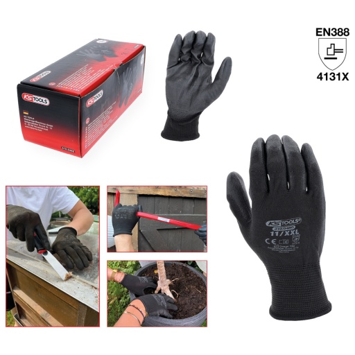 Gants microfibres noirs XXL 12 paires