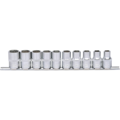 Jeu de douilles 1/2'' 6 pans 10 pcs 10-19 mm