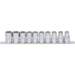 6 pans
Syst&egrave;me FlankTraction
Selon DIN 3124 / ISO 2725
Carr&eacute; d'entra&icirc;nement int&eacute;rieur selon DIN 3120 / ISO 1174-1 avec encoche pour verrouillage par bille
Version longue
Pour une utilisation manuelle
Finition satin&eacute;e
Chrome Vanadium
Comprend un rail de rangement
