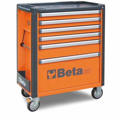 Servante d'atelier C37 orange 6 tiroirs