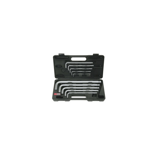Coffret 10 clés mâles 6 pans tête sphérique extra longues