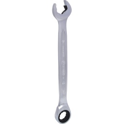C&ocirc;t&eacute; cl&eacute; plate avec nouveau m&eacute;canisme de cliquet
Syst&egrave;me FlankTraction
Selon DIN 3113 / ISO 3318
Fourche inclin&eacute;e &agrave; 15&deg;
Forme droite
Cliquet pr&eacute;cis 72 dents
Finition satin&eacute;e
Chrome Vanadium
