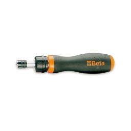 Porte-embouts avec poignée en t. à déclenchement rapide universel et 
- cliquet réversible sur le côté long
- pour embouts 1/4"
- long: 185mm / t: 135mm - qualité premium beta depuis 1939