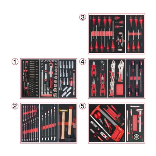 Composition outillage pour servante d'atelier kstools 187 pièces