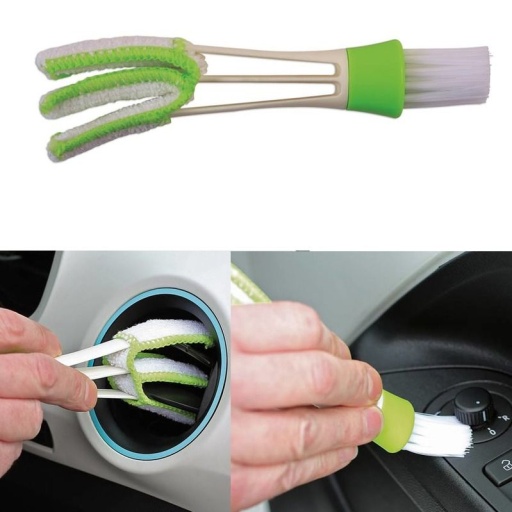 Brosse de nettoyage à tête double pour grille d'aération