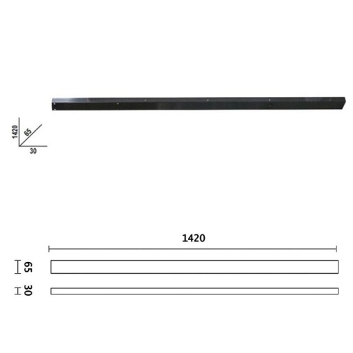 Poteau double C45PRO SL pour liaiso entre meubles