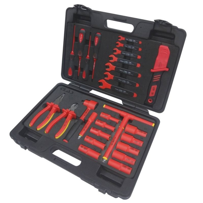 Jeu d'étiquettes et porte-clés rouge KS TOOLS 500.8015