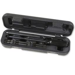 Kit pour alignement joint de la tête
Permet un positionnement rapide et précis du joint de la tête
Inclus dans le kit :
- 1 paire de pivots guide M10x1,5 longueur 60 mm
- 1 paire de pivots guide M10x1,5 longueur 35 mm
- 1 paire de pivots guide M9x1,25 longueur 55 mm
- 1 branche pour enlèvement pivots guide
- 1 rallonge pour enlèvement pivots guide