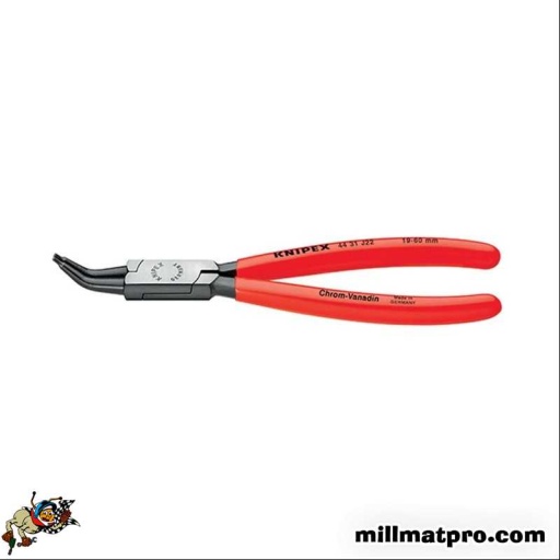 Pince de précision pointes coudées à 45°Cpour circlips intérieurs 19-60mm 180mm