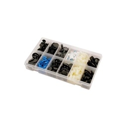 Coffret 308 agrafes automobiles fiat
- ensemble d'agrafes pour differentes parties des véhicules. protection capot. garniture de porte. fixation pare choc et baguette...