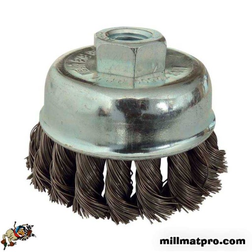 Brosse métallique 65mm avec alésage m14