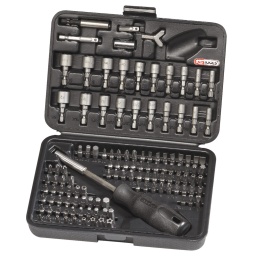 Coffret d'embouts 1/4", 122 pièces
Avec entraînement 6 pans selon DIN 3126 / ISO 1173 - C 6,3
Pour une utilisation manuelle ou avec visseuse
Livré avec porte-embouts, adaptateur 1/4", mini cliquet réversible et tournevis porte-embouts
Idéal pour une utilisation en atelier et en industrie
Agencement précis et ordonné des embouts 1/4" les plus courants
Sablés
Coffret robuste en matière plastique