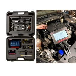 Testeur multi-pressions digital Bluetooth
Testeur universel pour tous types de pressions, pneumatique ou hydraulique sur VL/VUL, véhicules agricoles, PL
Ensemble complet de tests filaires ou sans fil sur une même tablette tactile
Module Bluetooth pratique pour la réalisation de tests en dynamique du véhicule
Double lecture en connectant 2 sondes simultanément
Connexion Wifi pour le téléchargement des résultats de tests
Recharge rapide et pratique via USB-C (câble USB-C/USB-A inclus)
Tests : compression moteur essence, compression moteur diesel, pression d'huile, basse pression carburant, pression Ad Blue PSA, dépression, filtre à particules, circuit de refroidissement, turbo, freins, etc.