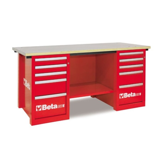 Etabli mastercargo 10 tiroirs rouge 1800kg
