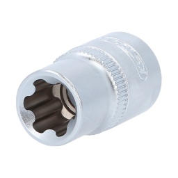 Torx-E-Plus (EPL)
Carré d'entraînement intérieur selon DIN 3120 / ISO 1174 avec encoche pour verrouillage par bille
Pour une utilisation manuelle
Finition satinée
Chrome Vanadium