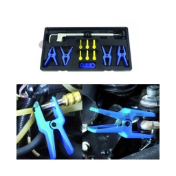 Kit pinces+bouchons pour durites-tuyaux-raccords banjo
composition :
- 2 pinces pour tuyaux : dia de blocage 7.94mm - 2 pinces pour raccords banjo
- 1 pince a durites : diamax 26mm - 6 bouchons coniques : dia4 a dia9mm 