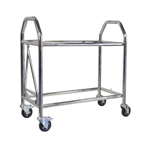 Chariot transport roues inox 1500mm profil bas