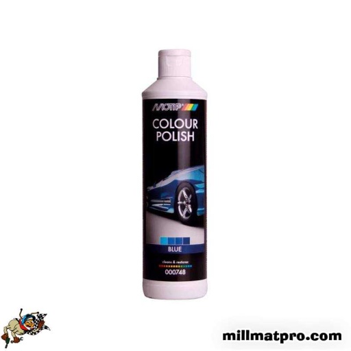 Flacon 500ml de polish de couleur bleu