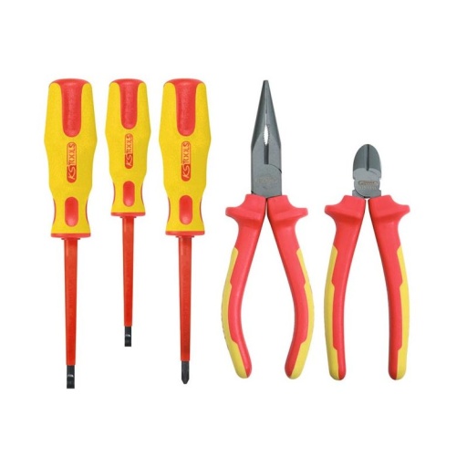 Jeu de pinces et tournevis isolées ergotorque - 5 pcs