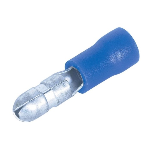Cosses rondes mâles isolées M4 1 à 2,5mm²