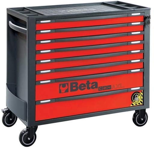 Servante mobile avec 8 tiroirs Extra large RSC24XL/8 Rouge - Anti-Basculement
