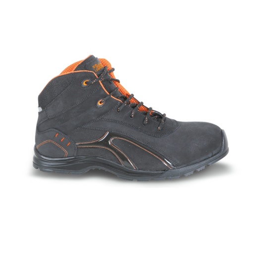 Chaussure montante en cuir croûte Nubuck hydrofuge avec semelle en caoutchouc et anneau en PU souple