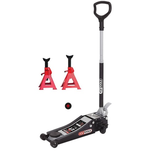 Lot d un cric extra-bas acier ULTIMATE 2T + Chandelles 2T