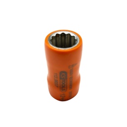 Isolation selon IEC 60900 
Selon ISO 691, ISO 1174-1, ISO 1711-1 et ISO 2725-1 
Carré d'entraînement intérieur selon DIN 3120 / ISO 1174-1 avec encoche pour verrouillage par bille 
12 pans 
Pour une utilisation manuelle ou avec visseuse 
Diamètre extérieur de l'isolation optimisé 
Chrome Vanadium 


