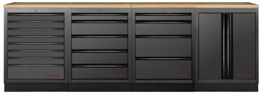 MOBILIO BLK Mobilier d'atelier 4 éléments, Hêtre
