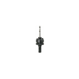 Mandrin avec foret porte scies cloches 32-152mm 
- entraînement (hexa) 11mm - foret 6.4mm - capacité 32-152mm 