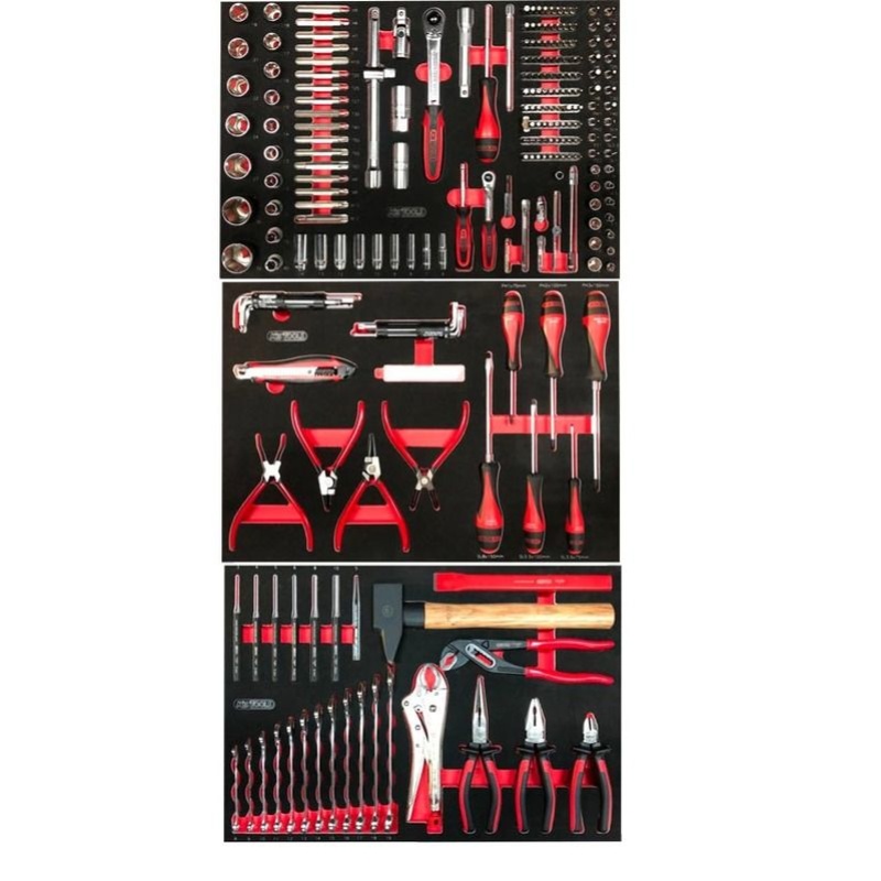 / Composition outillage ks tools 3 tiroirs 264 pièces >  Servante atelier > Servante atelier KS tools > Compositions outils pour  servante > Composition outillage ks tools 3 tiroirs 264 pièces