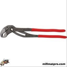 R&eacute;glage &agrave; m&ecirc;me la pi&egrave;ce par simple pression du bouton : pas de glissement inopin&eacute; de la charni&egrave;re
- R&eacute;glage pr&eacute;cis pour un ajustage parfait &agrave; diff&eacute;rentes tailles de pi&egrave;ces
- Poign&eacute;e ergonomique
- Pinces autobloquantes sur tubes et &eacute;crous
- Int&eacute;rieur des m&acirc;choires &agrave; dents sp&eacute;cialement tremp&eacute;e d'une duret&eacute; d'environ 61 HRC
Les plus: r&eacute;glage de pr&eacute;cision par simple pression du bouton

Capacit&eacute; de serrage sur tubes: 90mm
Positions de r&eacute;glage: 27
Longueur: 400mm