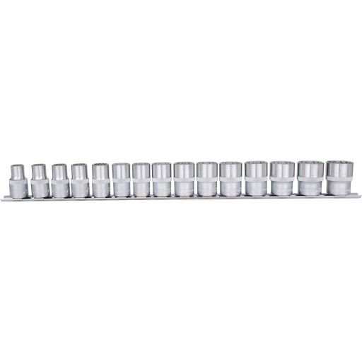 Jeu de douilles 1/2'' 12 pans 15 pcs 10-24mm