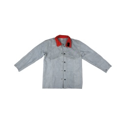 Veste de soudeur
- doublure cuir a l'avant
- réglage par velcro
- manchettes réglables
- col double a fermeture velcro
- poche intérieure
- l au xxxl