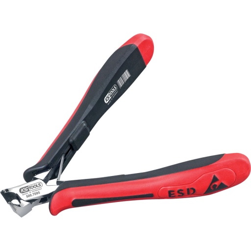 Pince ESD coupante frontale avec becs finement biseautés, 120 mm
