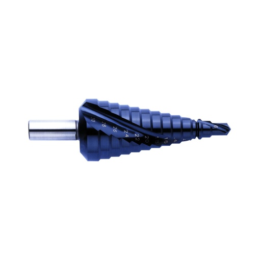 Foret étage hss 6 a 30 /2mm revêtement tialn
