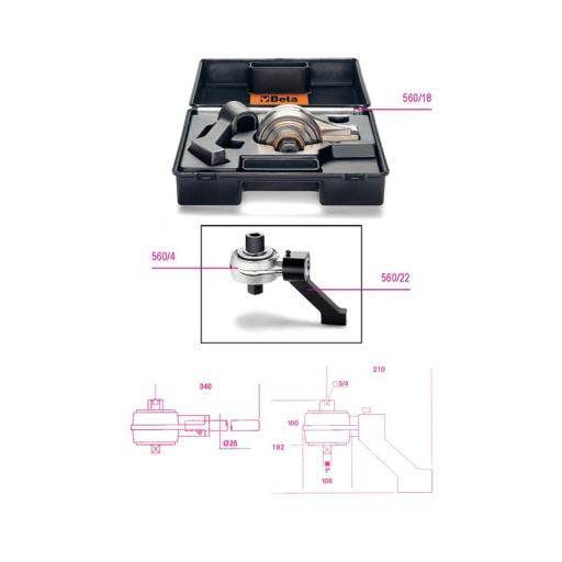Coffret multiplicateur de couple+access 5:1 max 2700nm beta série 560c4+