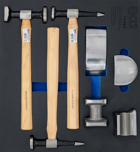 Module de servante d’atelier 2/3 tas et marteaux de carrosserie 7 pièces