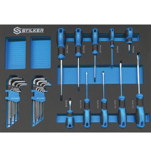 Module mousse plein tournevis et cles males - 28 outils pour 72517