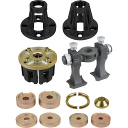 Ensemble de jeux pour le montage et le démontage de roulements compacts avec ou sans circlip
également adapté pour le pressage d'arbre de transmission
Montage professionnel directement sur le véhicule
charge max 22t
la possibilité de réglage permet l’emploi sur tous les types de paliers compacts
utilisation avec un vérin hydraulique ou une broche mécanique
charge minimale de travail
Mise en place manuelle sûre et simple
avec différentes plaques de retenue pour l'insertion de roulements
inclus un disque conique pour le démontage de roulements compacts de toutes tailles
également parfaitement adapté au pressage d'arbre de transmission rouillé ou collé
Pour tout type de voitures et d'utilitaires ayant des moyeux de 4 et 5 trous
Pour diamètre de fixation de goujons jusqu'à 120 mm
idéal pour le démontage de moyeu de roue avec cylindre hydraulique ou adaptateur (440.0119) et marteau à percussion (440.0080)
pas de dommages au niveau de l'arbre de transmission ou d'autres éléments
En acier spécial