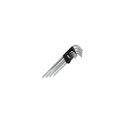 Jeu de 9 clés mâles torx 5 pans percées extra longue