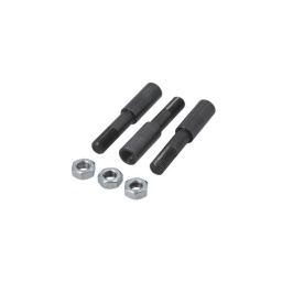 Jeu d'adaptateurs pour freins à disques conçu pour permettre l'utilisation des kits Laser 7109 et 7122 sur les véhicules Transit à roues jumelées postérieurs à 2012 où les boulons de fixation des disques avant sont de plus grande taille (M12). Le Laser 8249 fournit les adaptateurs requis pour changer les goujons M10 présents dans les kits 7109 et 7122 convenant aux filetages M12 du disque de frein. À utiliser pour déposer l'ensemble roulement-disque et séparer le disque du roulement.

Les applications comprennent : Ford Transit à roues arrière motrices jumelées (à partir de 2012).
Conçu spécialement pour être utilisé avec le kit Laser de remise à neuf des roulements de roue avant (n° de réf. 7109) et l'adaptateur de roulement-disque de roue avant (n° de réf. 7122).
Convertit les goujons M10 en M12.
Utilisé pour la dépose de l'ensemble roulement-disque de roue.
Fabriqué à Sheffield.