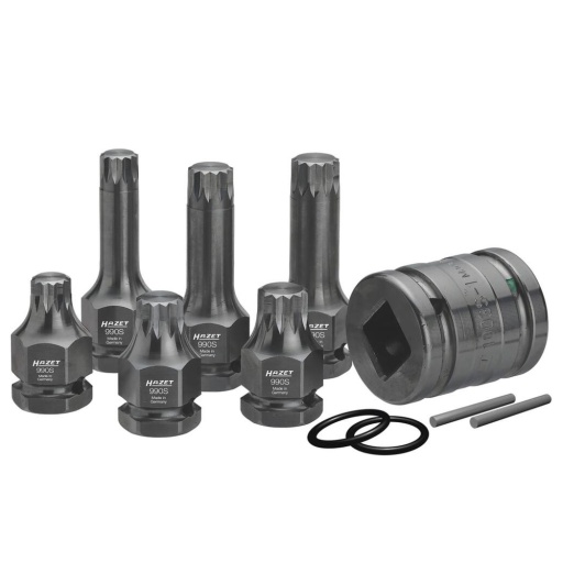 Douille a chocs male 3/4" et 1/2" avec embout xzn m14 a m18 - jeu de 11pc