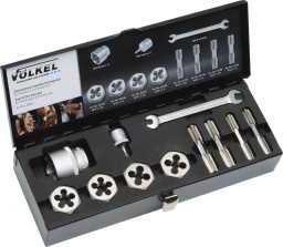 HexTap-Set + hexagonales Filières pour boulons et goujons de roues HSS-G M12x1,25-M12x1,5-M14x1,25-M14x1,5
